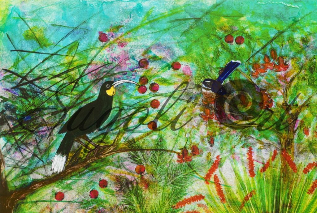 The Huia and Fantail Print