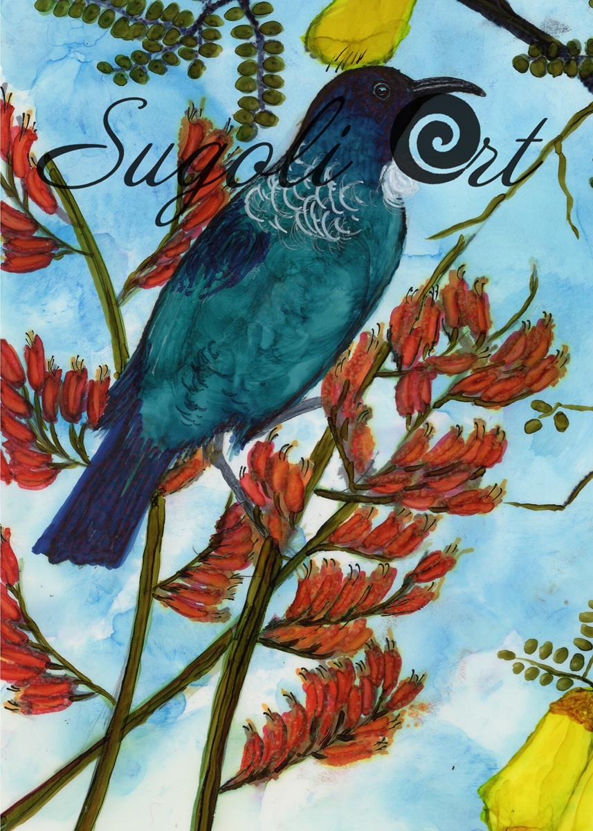 Tui in the Flax - Image 1